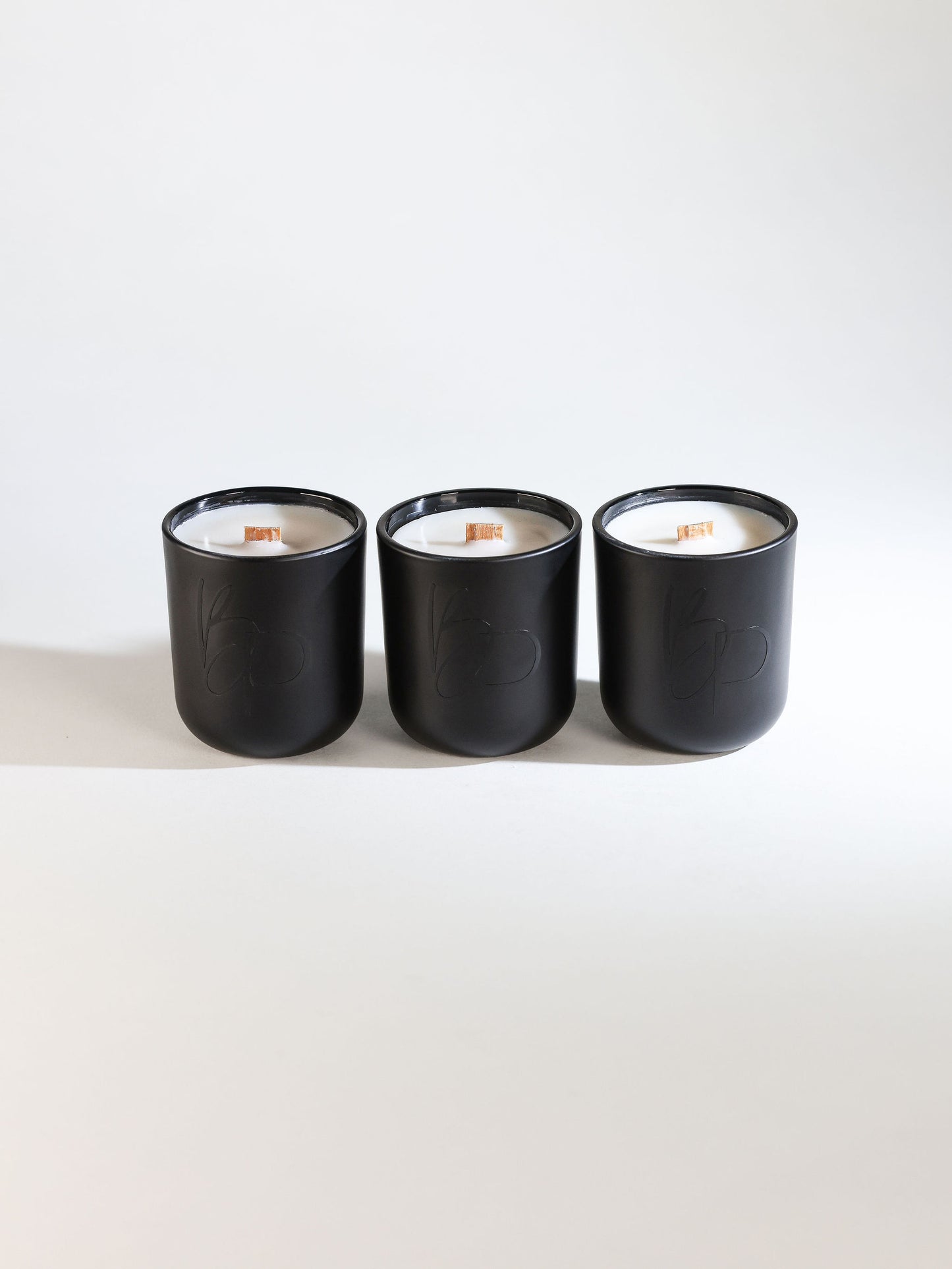 Matte Black Trio Candle Set