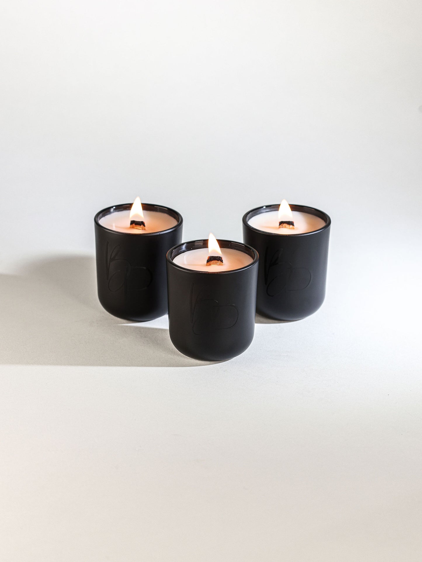 Matte Black Trio Candle Set